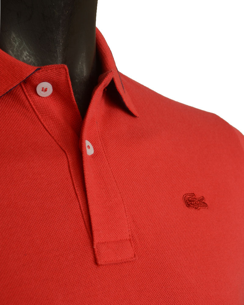Premium L-C-S-T Collar Design Polo - Red