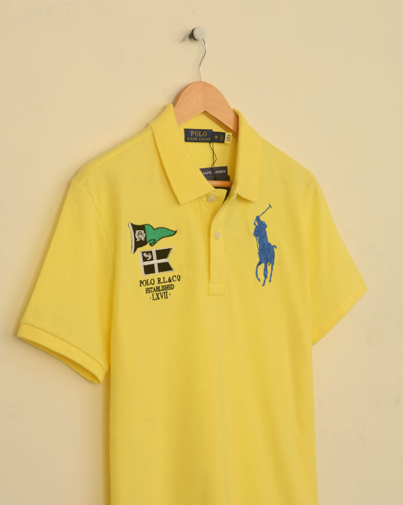 Premium Big Pony Motives Polo Shirt - Lime