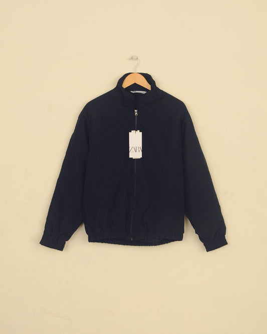 Quilted Cotton Jacket - Dark Navy Blue