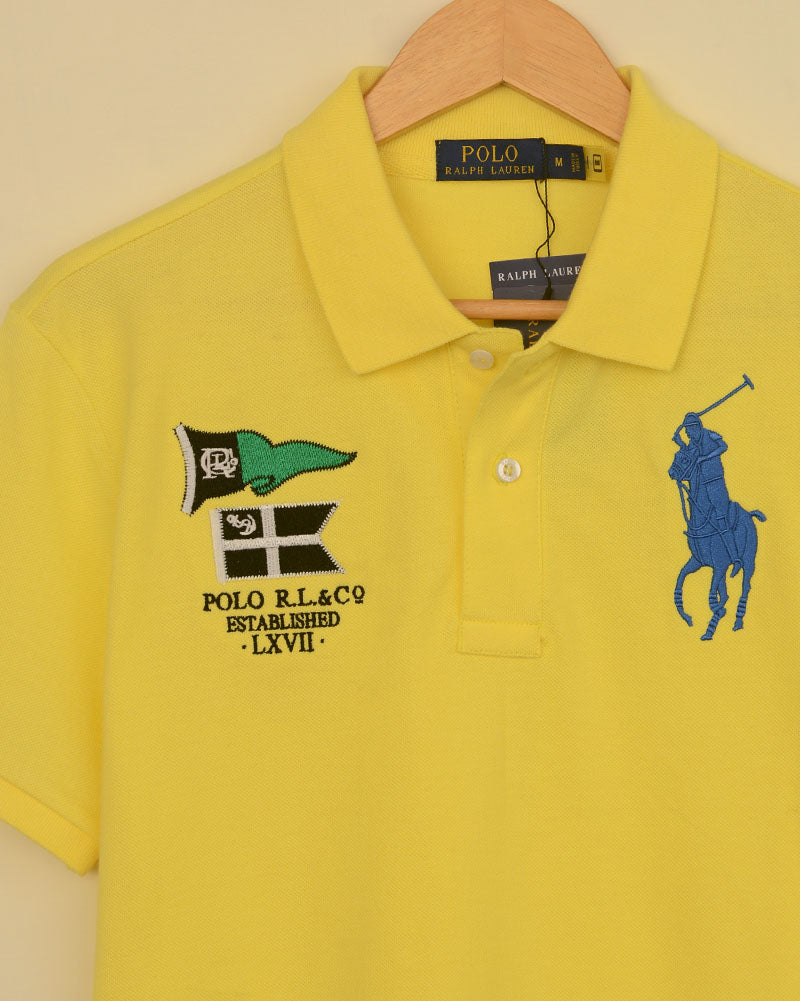 Premium Big Pony Motives Polo Shirt - Lime