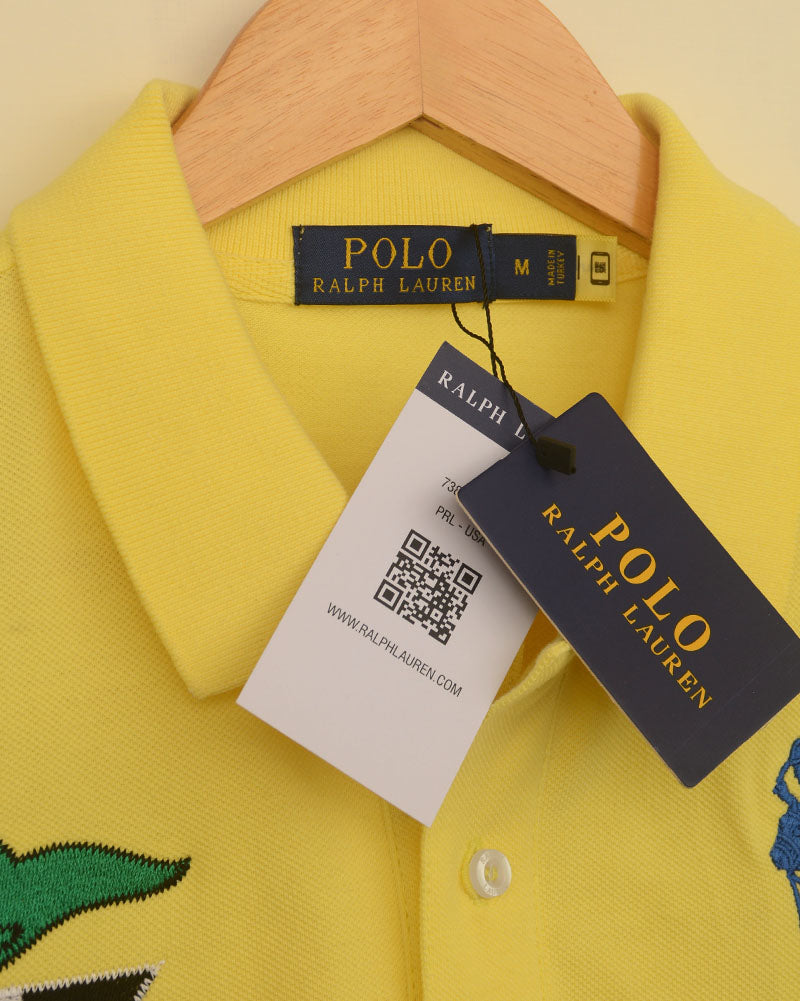 Premium Big Pony Motives Polo Shirt - Lime